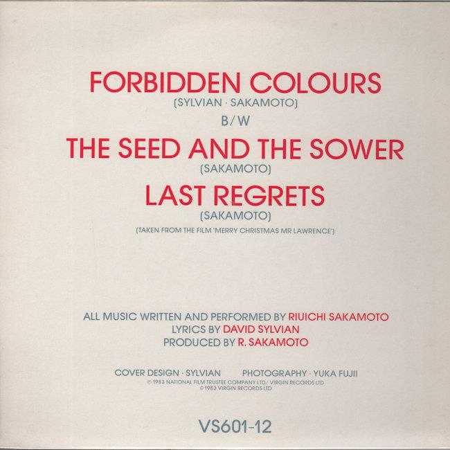 DAVID SYLVIAN/ RYUICHI SAKAMOTO Forbidden Colours 1983 or. UK 12