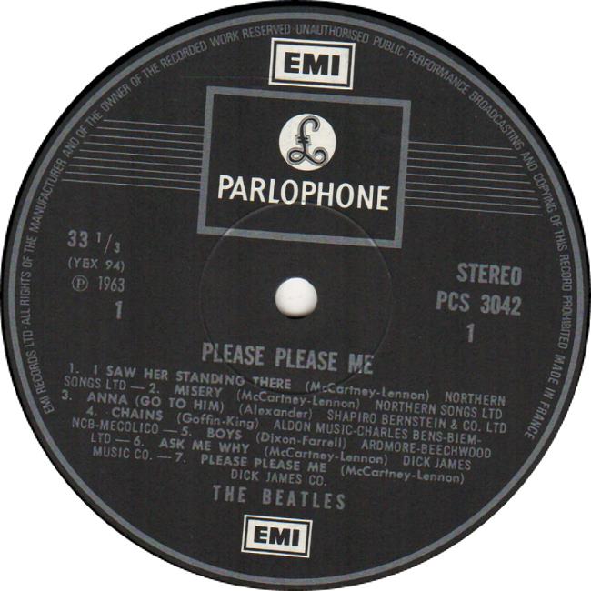 BEATLES Please Please Me 1974 UK/FRANCE pressing of 1963 lp NEAR