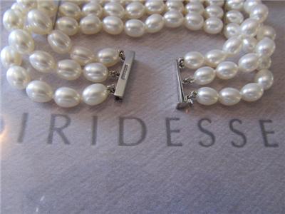 iridesse pearl bracelet tiffany strand triple sterling clasp silver