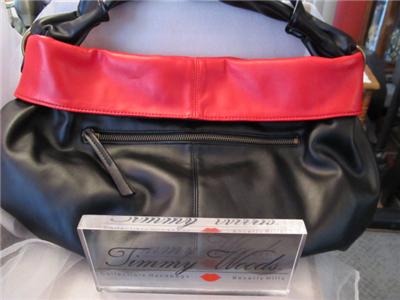 Vintage Timmy Woods of Beverly Hills Reversible Black & Red Slouchy Tote Handbag | eBay