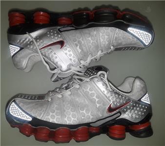 NIKE SHOX TL 3 IN WHITE RED BLACK SIZE 