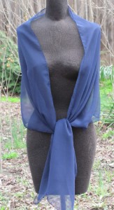 sheer navy blue evening wrap