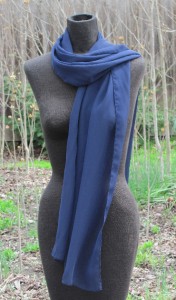 navy blue chiffon wrap