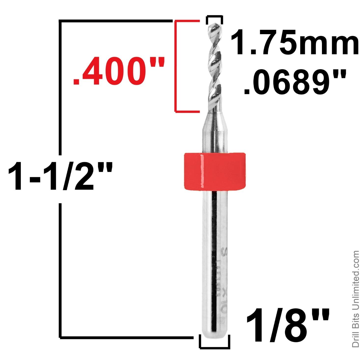 Solid Carbide Drill Bits 1.75-3.90mm (.0689-.154") – Select Your Size