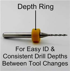 0.90mm FIVE PIECES Carbide Drill Bits 1//8/" shaft cnc 100.0354.400 .0354/"