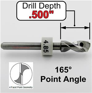 .1935/" #10 Solid Carbide Drill Bit 1//8/" shaft cnc wood metal plastic steel R//S