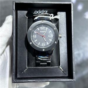 Zippo 45007-RG Black Stainless Steel Quartz Movement Black Dial