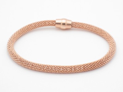 18k Rose Gold Silver Diamond Cut Soft Mesh Bracelet New Ebay 18k Rose Gold Silver Diamond Cut Soft Mesh Bracelet New
