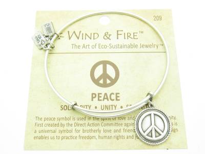 Wind and Fire Sweet 16 Charm Wire Bangle Stackable Bracelet Made In USA Gift