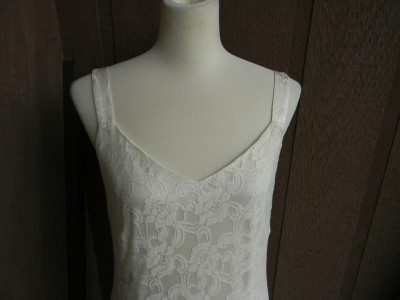 Spencer Alexis Sz 6 White Lace Full Length Dress Sleeveless Tulip Hem ...