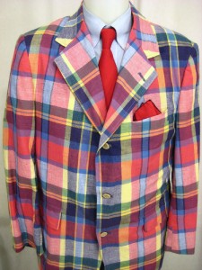 Mens Brooks Brothers Summer Authentic madras plaid sport coat blazer ...