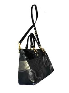 Nice Coach Ltd Ed Hamptons Blk Patchwork Gallery Tote Bag Purse
