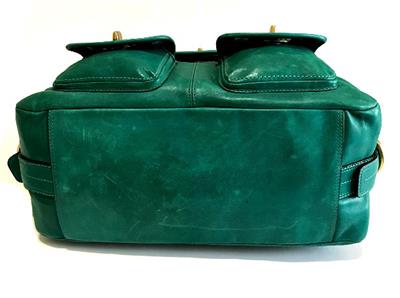 爆買い RARE Tote LG Legacy Leather Green Teal Peyton Ed Ltd Coach バッグ