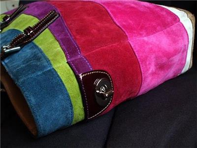 NEW Coach Ltd Ed Large Wave Multicolor Suede Gallery Tote