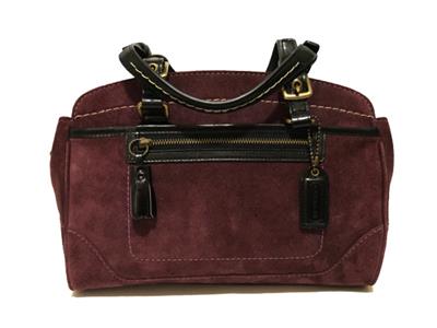 バッグ COACH Soho Leather Satchel Bag Bordeaux COACH RARE, Vintage Soho Satchel- Flap, Studded -9642