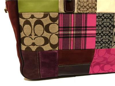 【人気ショップが最安値挑戦！】 LG PURPLE COACH NEW MULTICOLOR TOTE GALLERY PATCHWORK SIG バッグ