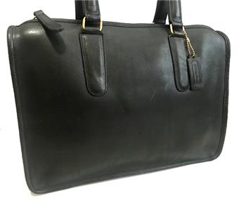 vintage coach old Boston bag BLACK ボストン Coach Vintage Old Boston Bag 2-Way Black Leather Travel
