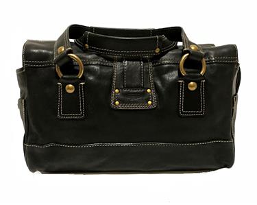 COACH Legacy 65th Garcia Black Leather Tote Bag A4 Gold