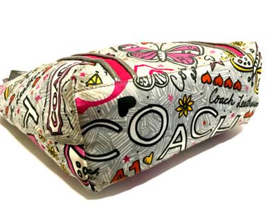 MINT Coach Poppy Bandana Butterfly Graffiti Handbag Tote Bag