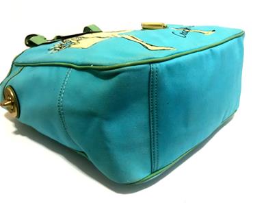 Coach Ltd Ed Bonnie Cashin Graphic Sky Blue LG Canvas