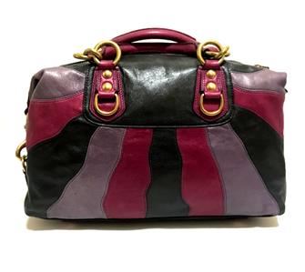 COACH MADISON LEATHER OMBRE PURPLE LG SABRINA TOTE BAG PURSE 