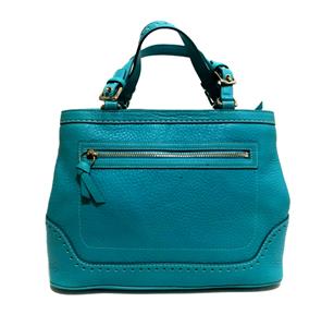 バッグ Coach Teal Hampton Lindsay Satchel Bag COACH LYNDSEY TEAL GREEN BLUE LEATHER TOTE #12459 | eBay