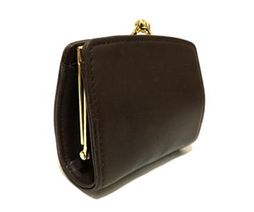 MINT Coach Vintage Slim Framed Kisslock Coin Purse Wallet Mahogany