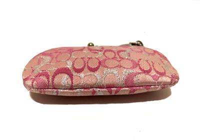 バッグ Coach Optic Signature Bag & Coin Case COACH Optic Signature Purple Pouch Bag & Coin Case Set