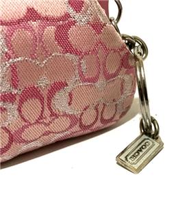 NICE Coach Ltd Ed Optic Mini Signature C Mini Keychain Fob