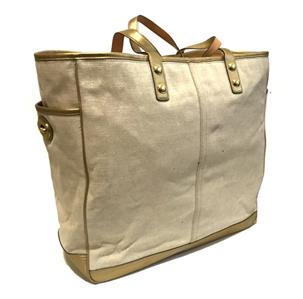 COACH LT ED XL TATTOO CANVAS GOLD LEATHER TRAVEL TOTE BAG WITH