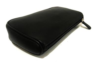 MINT COACH VINTAGE BLK LEATHER CHUNKY CASE TRAVEL COSMETIC MAKE UP