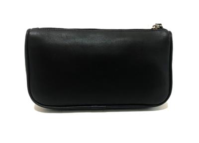 MINT COACH VINTAGE BLK LEATHER CHUNKY CASE TRAVEL COSMETIC MAKE UP