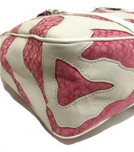 COACH LTD ED PINK WHITE ZEBRA PATCHWORK LG GALLERY MULTI
