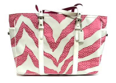 Coach Pink Patchwork Demi Hobo Shoulder Bag Small Mini Purse