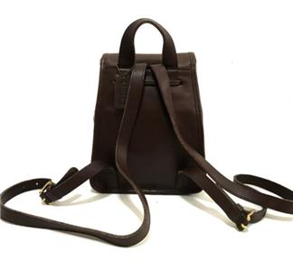 COACH Vintage BROWN Leather Turn Lock SMALL Backpack Daypack Purse
