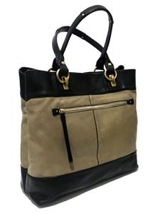 RARE Coach Ltd Ed Penelope XL Spectator Black Taupe Leather
