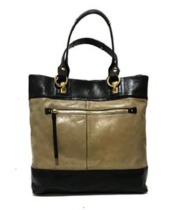 RARE Coach Ltd Ed Penelope XL Spectator Black Taupe Leather 