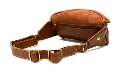 RARE Coach Vintage British Tan Leather Waist Pouch Fanny Pack
