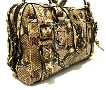 RARE COACH LTD ED MED LILY EXOTIC GENUINE PYTHON LEATHER