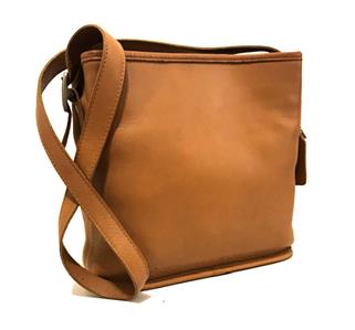 Coach Vtg Legacy Camel Tan Leather Anna Compartment Med Bucket