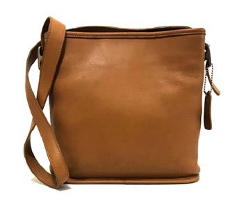 バッグ Old Coach Brown Leather Shoulder Bag Leather Shoulder Bag / Dark Brown – Front General Store