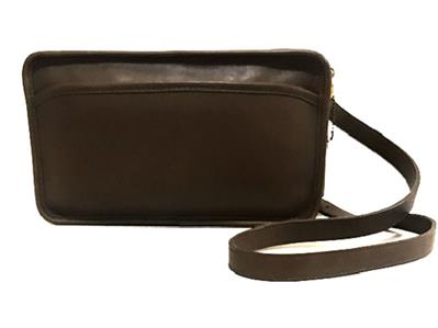 バッグ vintage COACH Boston handbag leather Vintage Coach Black Leather Cross Body Small Plaza Bag US