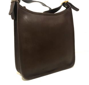 NICE Coach Vtg 90's Andrea Mahogany Brown Leather Slim Tote Hobo