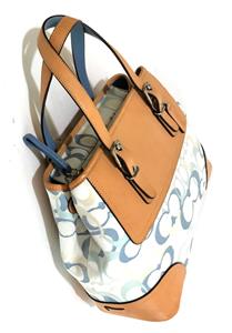 RARE Coach Ltd Ed Hamptons Blue Optic Sig C Carryall Tote Bag