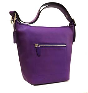 バッグ Vintage Coach Mini Bag in Purple Leather Vintage Coach Inlaid C Brooke Shoulder Bag Plum Purple