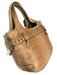 RARE Coach Ltd Ed Ergo Embossed Python Tan Leather Legacy XL