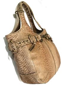 RARE Coach Ltd Ed Ergo Embossed Python Tan Leather Legacy XL