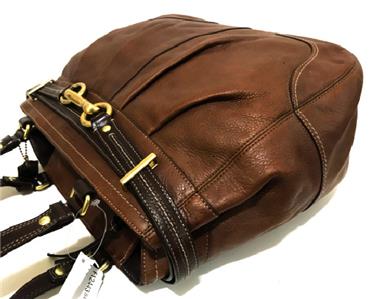 NWT COACH HAMPTONS TOBACCO BROWN LEATHER LG CARRYALL TOTE BAG