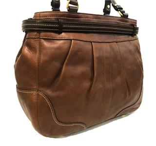 NWT COACH HAMPTONS TOBACCO BROWN LEATHER LG CARRYALL TOTE BAG