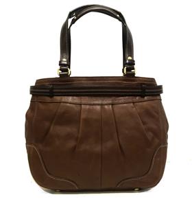 COACH Hampton’s Leather Carryall 12443 NWT COACH HAMPTONS TOBACCO BROWN LEATHER LG CARRYALL TOTE BAG